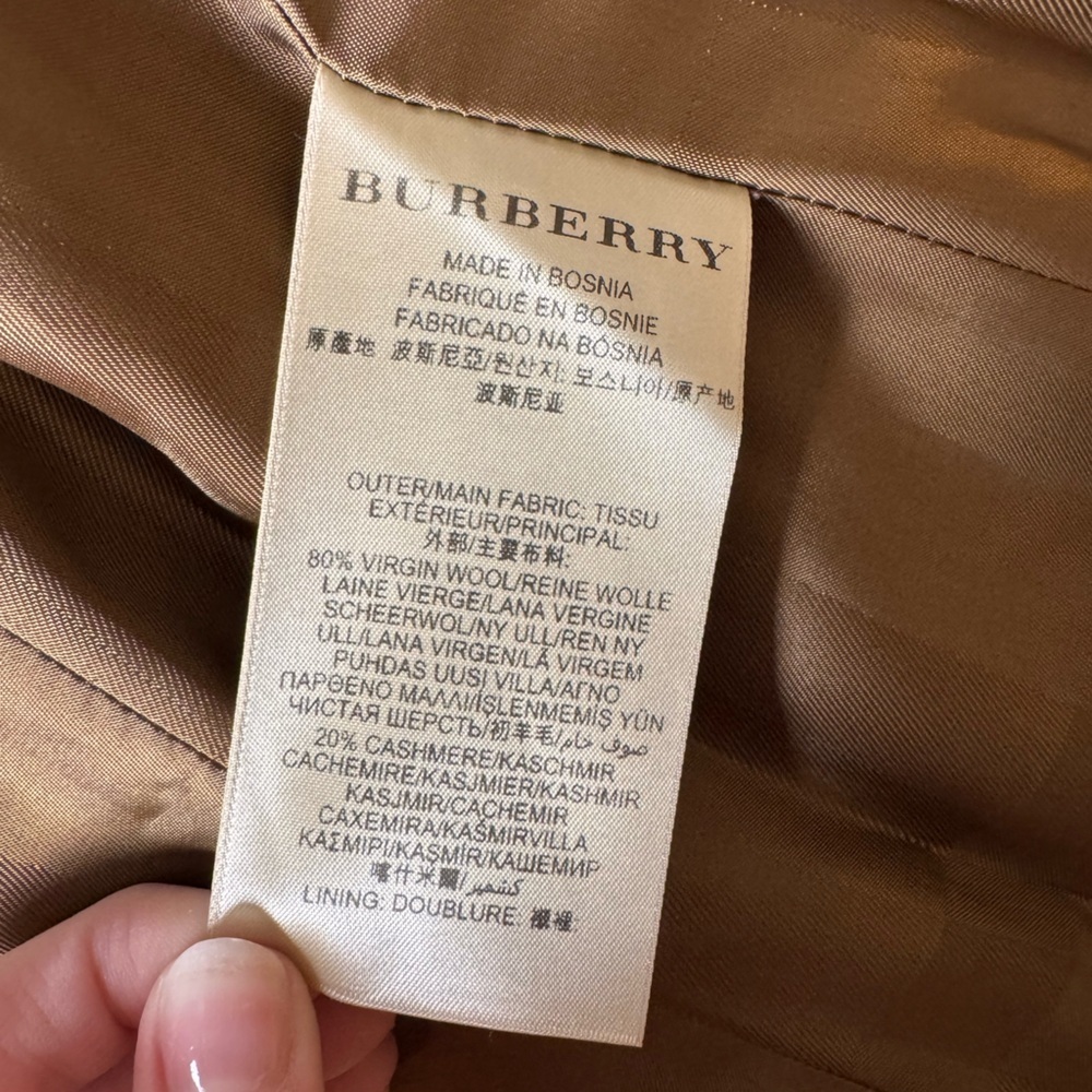 Burberry Wool Cashmere Military Coat Size 6 - Picture 14 of 15